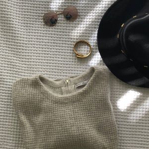Gray angora Lara Knit sweater